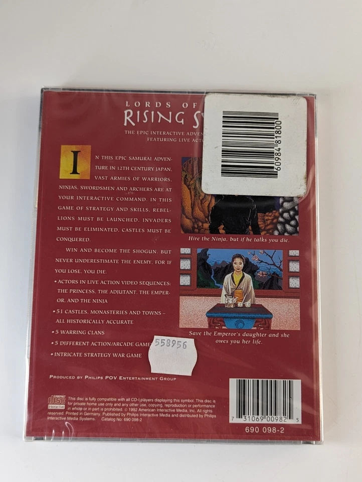 Lords of the Rising Sun Philips CD-i Game (New Sealed) - Image 2 of 4