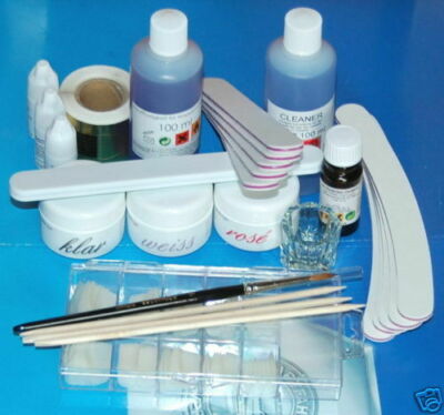 Komplettes Starter Set für Acryl Modellage  Natur Tips