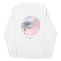 LEVI'S California Womens Sweatshirt White USA S
