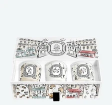 DIPTYQUE Parisian Trio Cafe Chantilly Biscuit Box Set 3 Candles x 70g NEW NIB