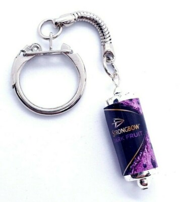 Einzigartiger STRONGBOW DUNKLE FRÜCHTE SCHLÜSSELANHÄNGER toll CIDER Pub MINIATUR Schlüsselanhänger DOSEN cool