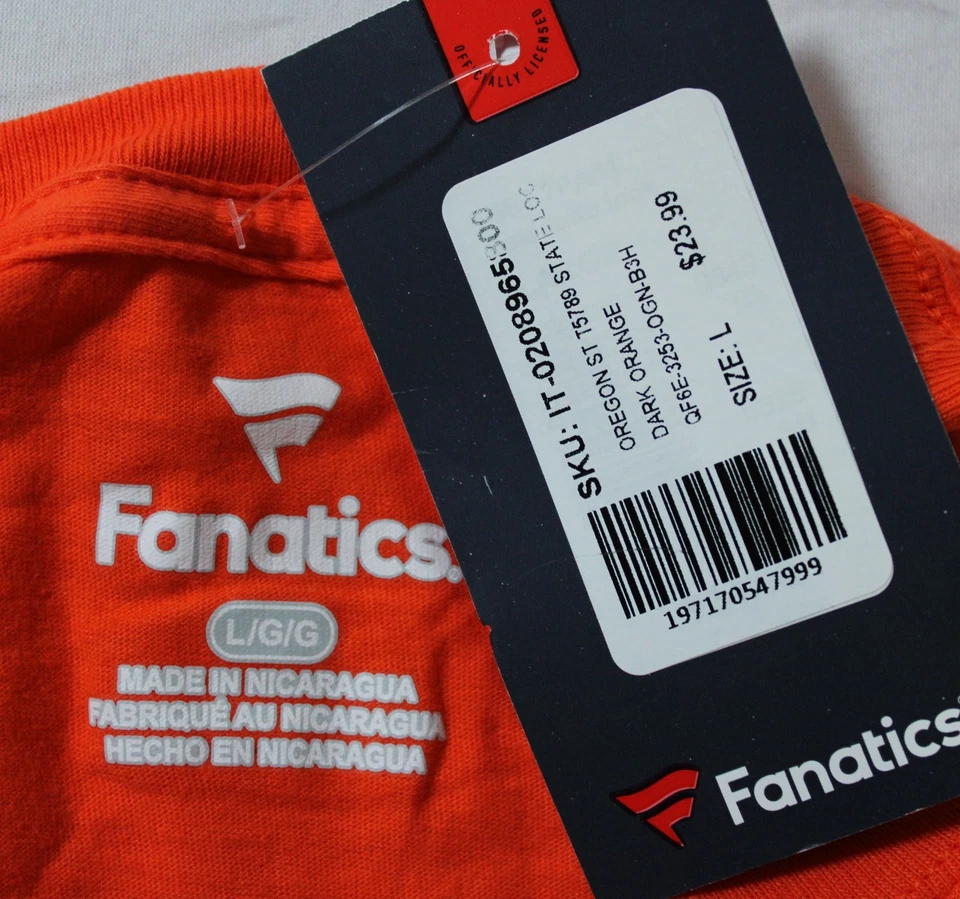Oregon State Beavers Adult's Fanatics State Lock In T-Shirt WR4 Orange Large NWT - Image 3 of 4