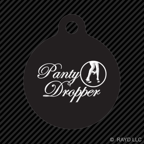 Panty Dropper Keychain Round with Tab dog engraved many colors 2 eBay