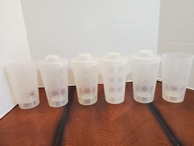 Large Pick A Brick Cup LEGO Storage Plastic Containers Lot of 6 Cups, 4 Lids