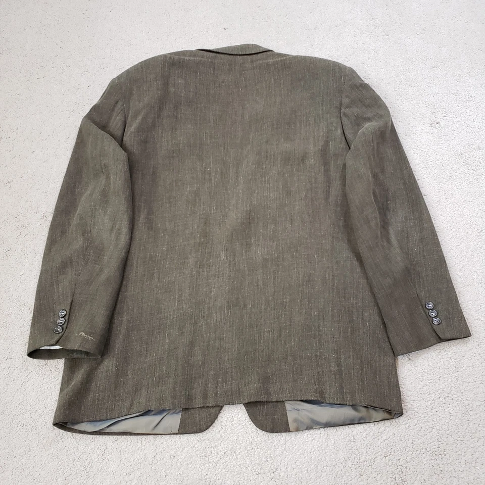 Blazer Vintage Hugo Boss Hombres 44L Marrón Dorado Lana LINO Chaqueta Abrigo Deportivo Foto 3 de 4