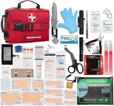 Surviveware 119 Pcs Comprehensive Premium Survival First Aid Kit - Medical Em...