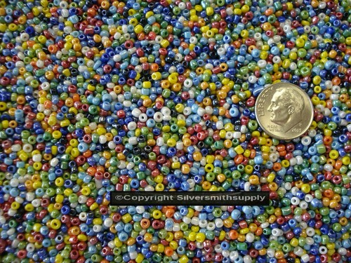 10000+ Glass 2X1 Round Luster Finish Opaque Glass Round Seed Beads GBS061 - 第 1/5 張圖片