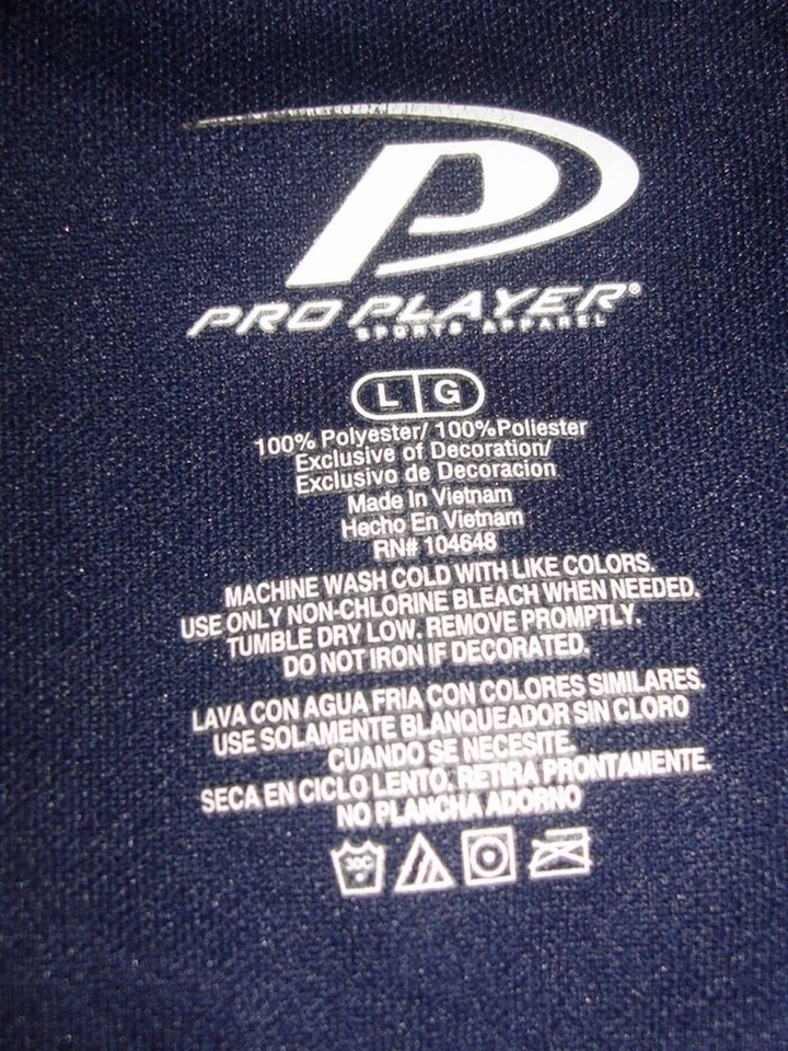 Camisa polo Pro Player UC Berkley azul/dorado que absorbe la humedad para hombre S/S talla L Foto 4 de 4