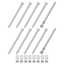 10-Pack Hex Head Screw Bolt with Nuts Flat  Lock Washers M5x90mm