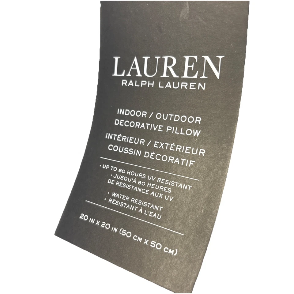 Almohada Lauren Ralph Lauren interior/exterior bandera americana envejecida nueva con etiquetas Foto 2 de 4