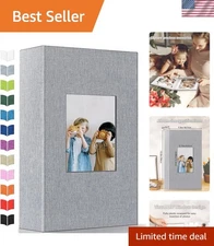 Personalized 4x6 Photo Album - 300 Pocket Linen Cover for Every Occasion