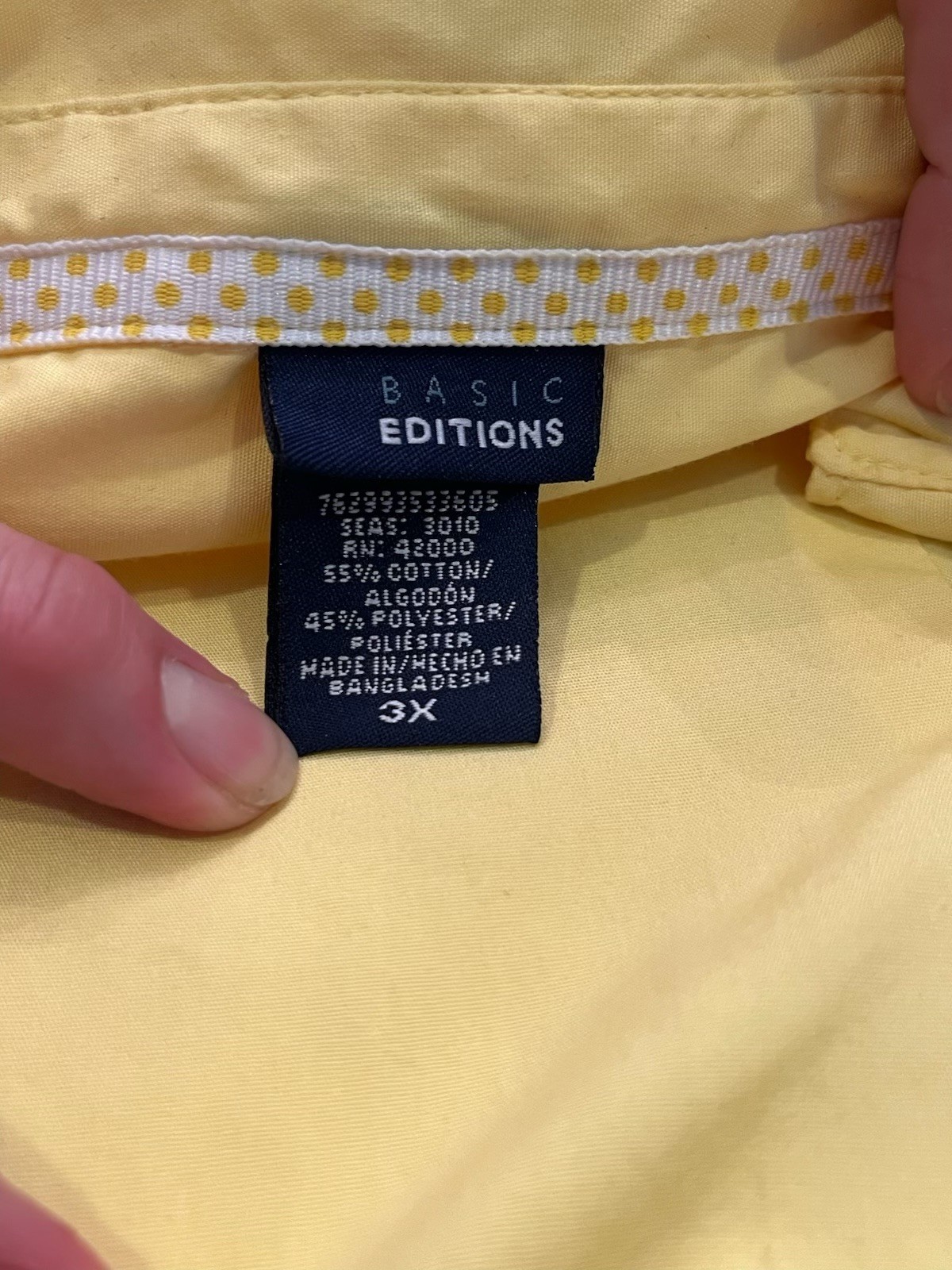 Basic Editions 3x Yellow Blouse - image 8