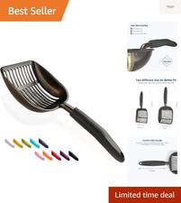 Cat Litter Scoop, Non-Stick Plated Aluminum Alloy Sifter, Kitty Durable Metal...
