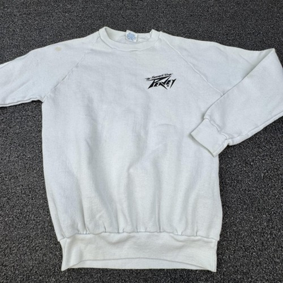 #ad Vintage Peavey Sweatshirt Mens Medium White The Musician#x27;s Edge Crewneck USA 90s $24.99
