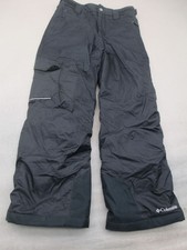 Columbia Size M Kids Black Insulated Adjustable Waist Outdoor Snowpants 039