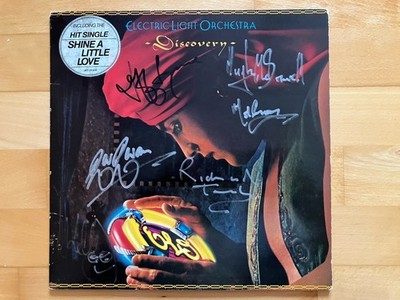 ELO Electric Light Orchestra SIGNED Autogramm RAR Jeff Lynne 6 Unterschriften