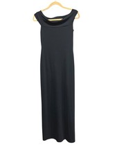 Vintage Laundry by Shelli Segal Dress Black Maxi Length Off Shoulder Size 6 y2k