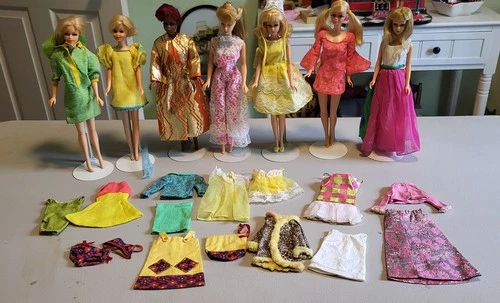 LOT Vintage Barbie 7 MOD Dolls talking PJ TNT Francie Twiggy Flip Stacey Julia +