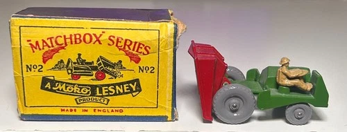 Matchbox Lesney #2 Green & Red Muir Hill Site Dumper With Box