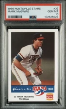 1986 HUNTSVILLE STARS MARK McGWIRE BASH BROTHER PSA 10 RARE POP 111