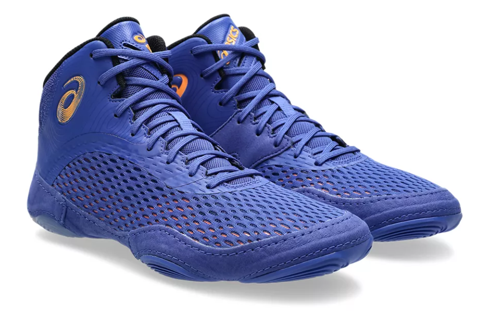 Asics Split Elite Wrestling Shoes - DARK COBALT/ORANGE POP | eBay
