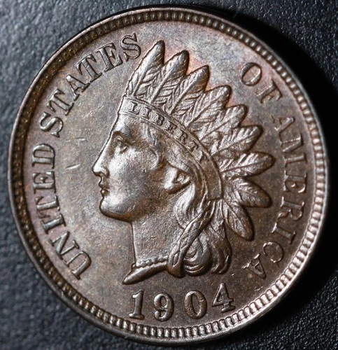 1904 INDIAN HEAD CENT - BU UNC - With CARTWHEELING BROWN MINT LUSTER!