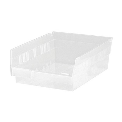 QUANTUM STORAGE SYSTEMS QSB107CL Shelf Bin,Clear,Polypropylene,4 in 6ECE7