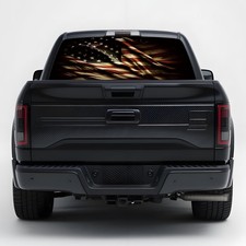 Rear Window Decals for Trucks - 65x22 in American Flag Decal Fit Most Pickup ...
