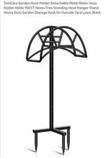 Garden Hose Holder Detachable Metal Water Hose Holder Holds 150 FT Hoses