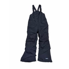 Lands' End Kids' Squall Waterproof Insulated Iron Knee Snow Bib  Black  Size 6