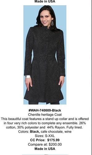 Wah Maker Vintage Collection Chenille Heritage Coat 8 USA **OBO - Picture 13 of 13