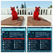 ARK ASCENDED PVE OFFICIAL PAIR BABY CAT FULL RED LVL 362 TOP STATUS PC/XBOX/PS5