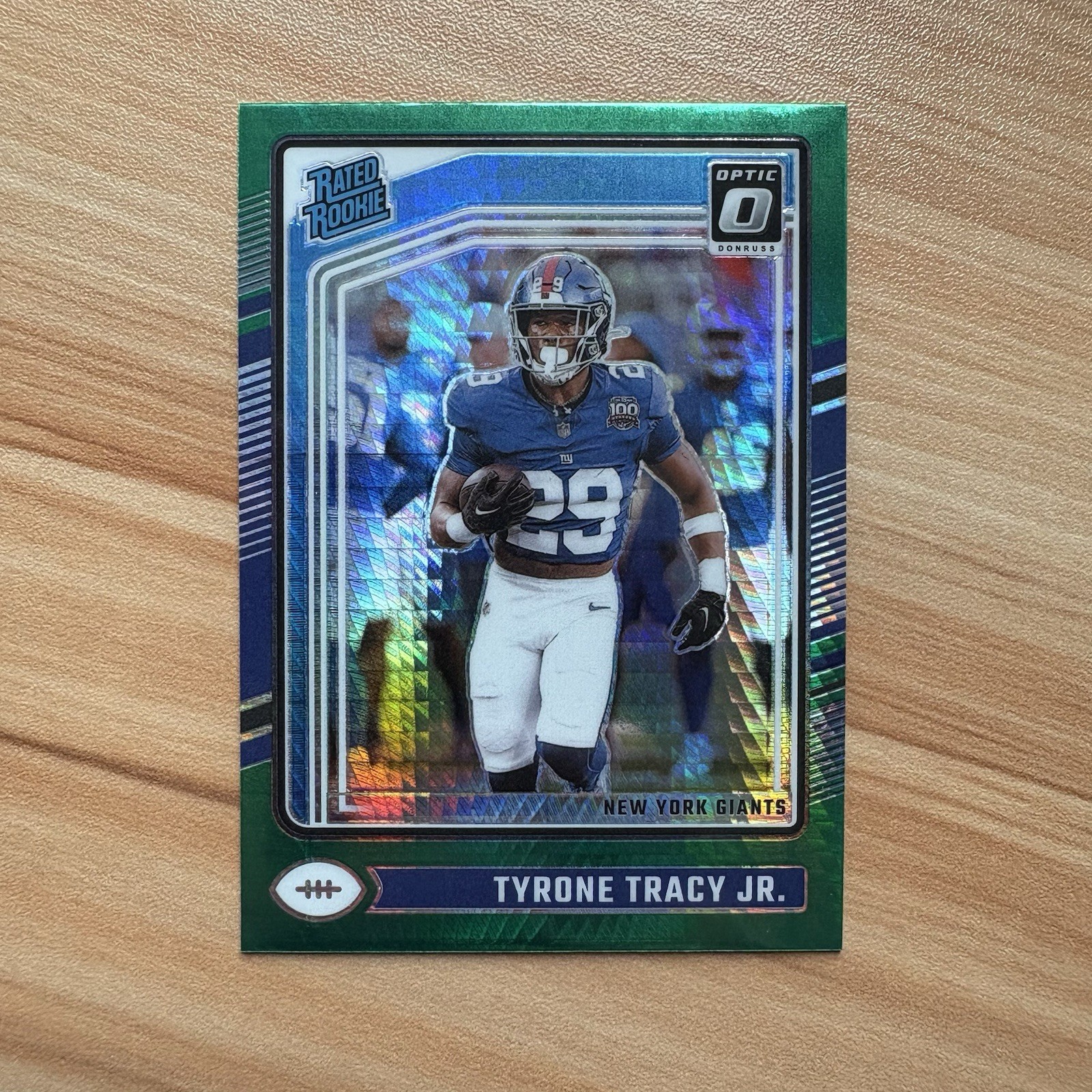 2024 Panini Donruss Optic Tyrone Tracy Jr Rated Rookie Green Hyper Prizm #259