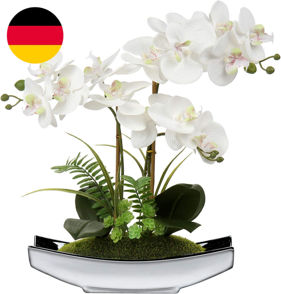 Briful Kunstblumen Orchideen KüNstliche Phalaenopsis Bonsai Kunstblumen Wie Echt-image
