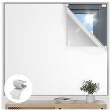 Blackout Curtains for Bedroom, 63" x 57" Temporary Blackout 57"W x 63"H White