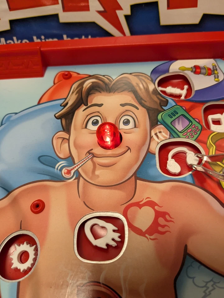 Hasbro OPERATION 2012, Nose Lights Working, Large Openings Easy Grab Incomplete  - Image 2 of 4