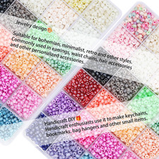 6/0 Glass Seed Beads Small Craft Beads for DIY Bracelet Necklaces Crafting Je...