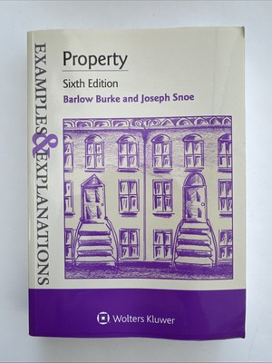 Examples and Explanations Ser.: Property by Joseph A. Snoe and D. Barlow...