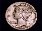 1928-D  Mercury Dime, a Very Good  grade coin