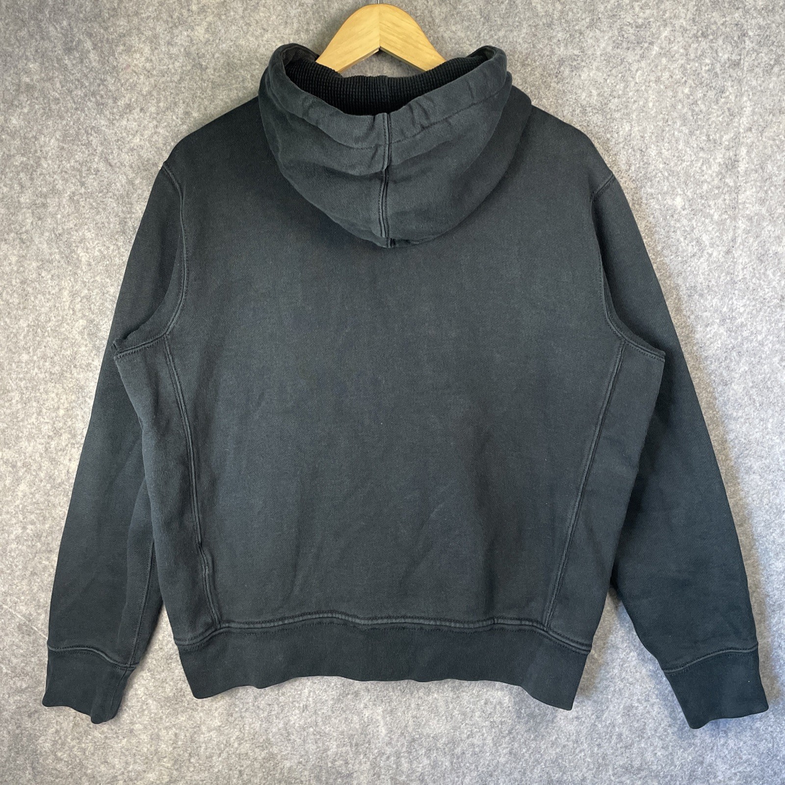 Polo Ralph Lauren uomo giacca full zip con cappuccio nera taglia L rosso pony ricamato