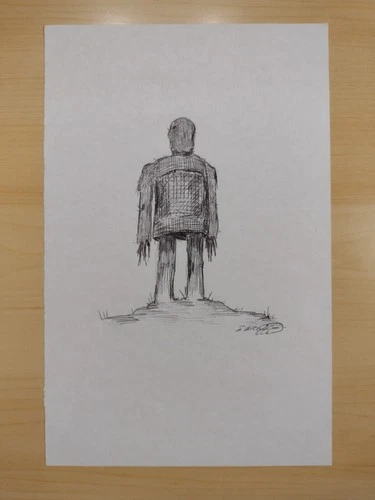 The Wicker Man Original Pen Sketch 6.5" X 8.5" Drawn By Seller 2018