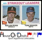 1977 Topps #6 1976 Strikeout Leaders (Nolan Ryan / Tom Seaver) Card