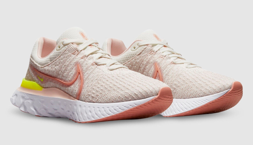 Nike React Infinity Run Flyknit 3 Womens Running Shoes Beige US 8 New