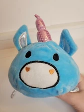 2017 Basic Fun Bun Bun! Unicorn Pig Blue & Pink 8" Soft Plush 