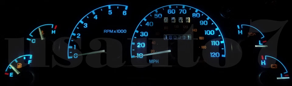 NEW Dash Instrument Cluster Gauges WHITE LED LIGHTS KIT Fits 95-01 Ford Explorer Foto 2 de 2