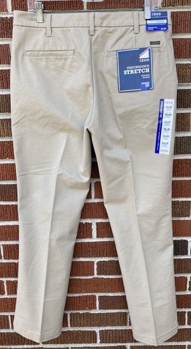NWT IZOD PERFORMANCE SPORTFLEX MEN'S PANTS STRAIGHT FIT FLAT FRONT 32 x 30 - Picture 2 of 5