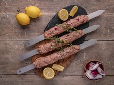 JD Europe 6pcs Turkish Adana Kebab Skewers Length 41cm, Width 2.5cm, 2mm Thick