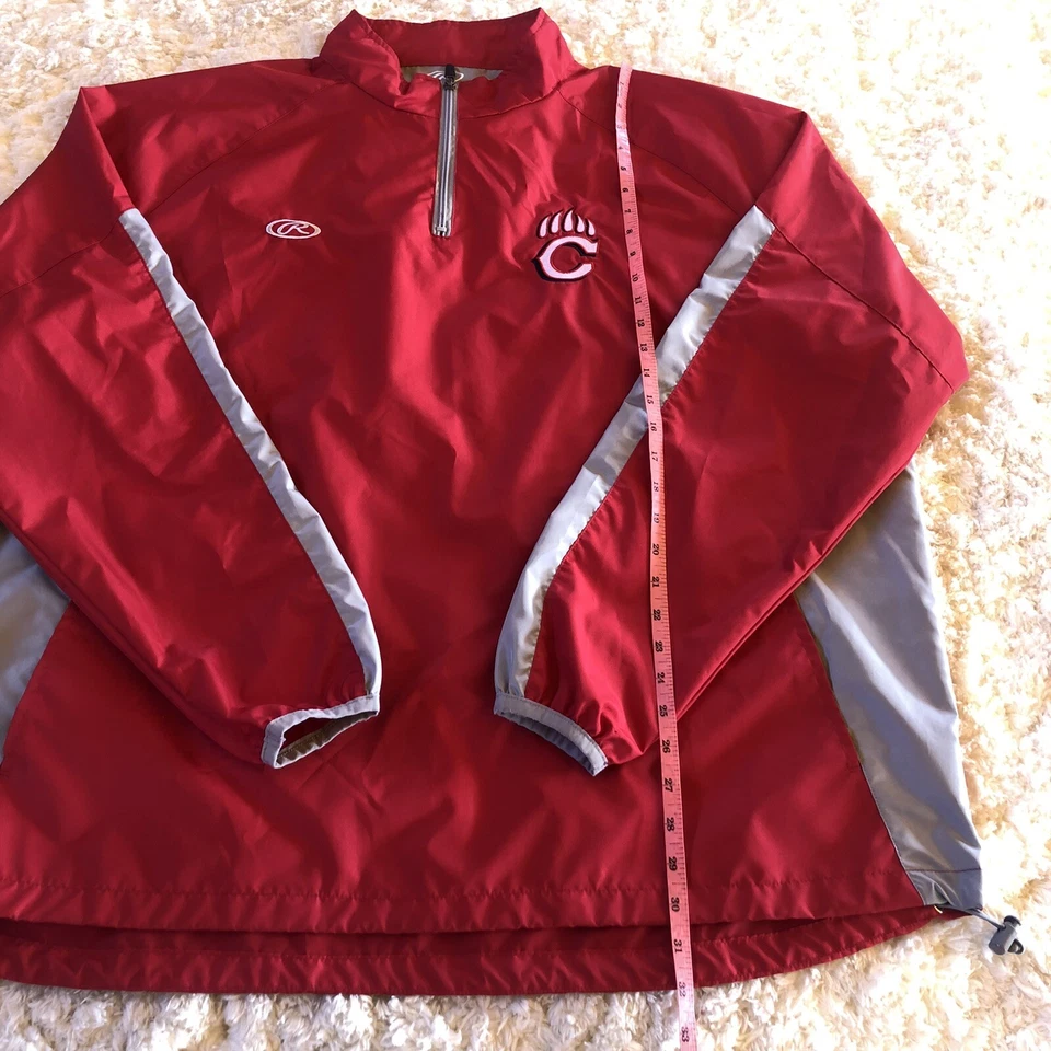 Cortavientos Cincinnati Bearcats Rojo Gris 1/4 Cremallera Para Hombre Talla XXL Rawlings Foto 4 de 4