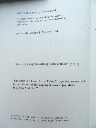 Day of Infamy by Walter Lord 1957 1st Edition Illustrated Hardcover Pearl Harbor - Picture 9 of 9