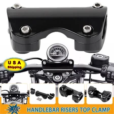 1 1/4'' Handle Bar Riser Top Clamp Black For Harley Road Glide FLTRX FLTRU FLTRK